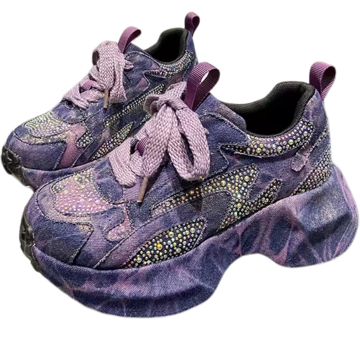 BASKETS CHUNKY PAILLETÉES FEMME