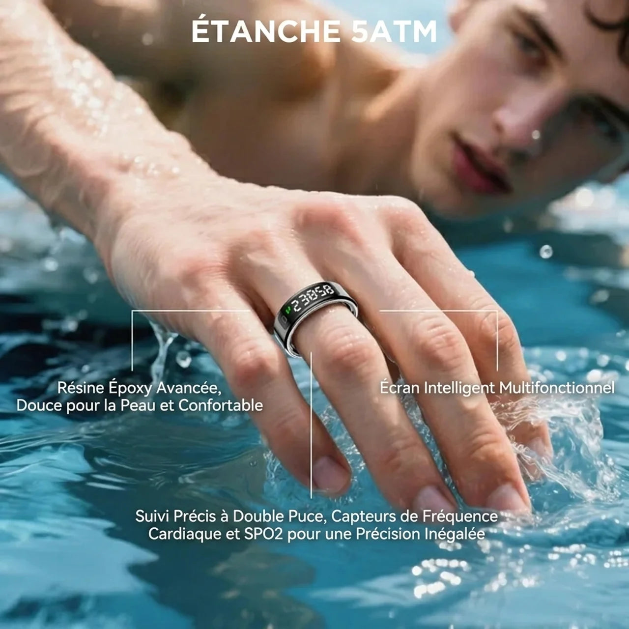 Bague Connectée Écran Tactile