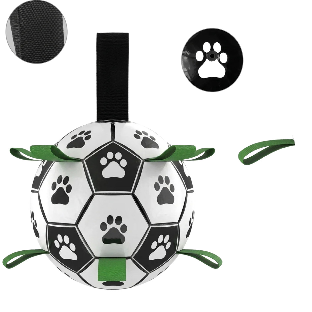 Ballon de Football Interactif pour Chien avec Poignées de Préhension