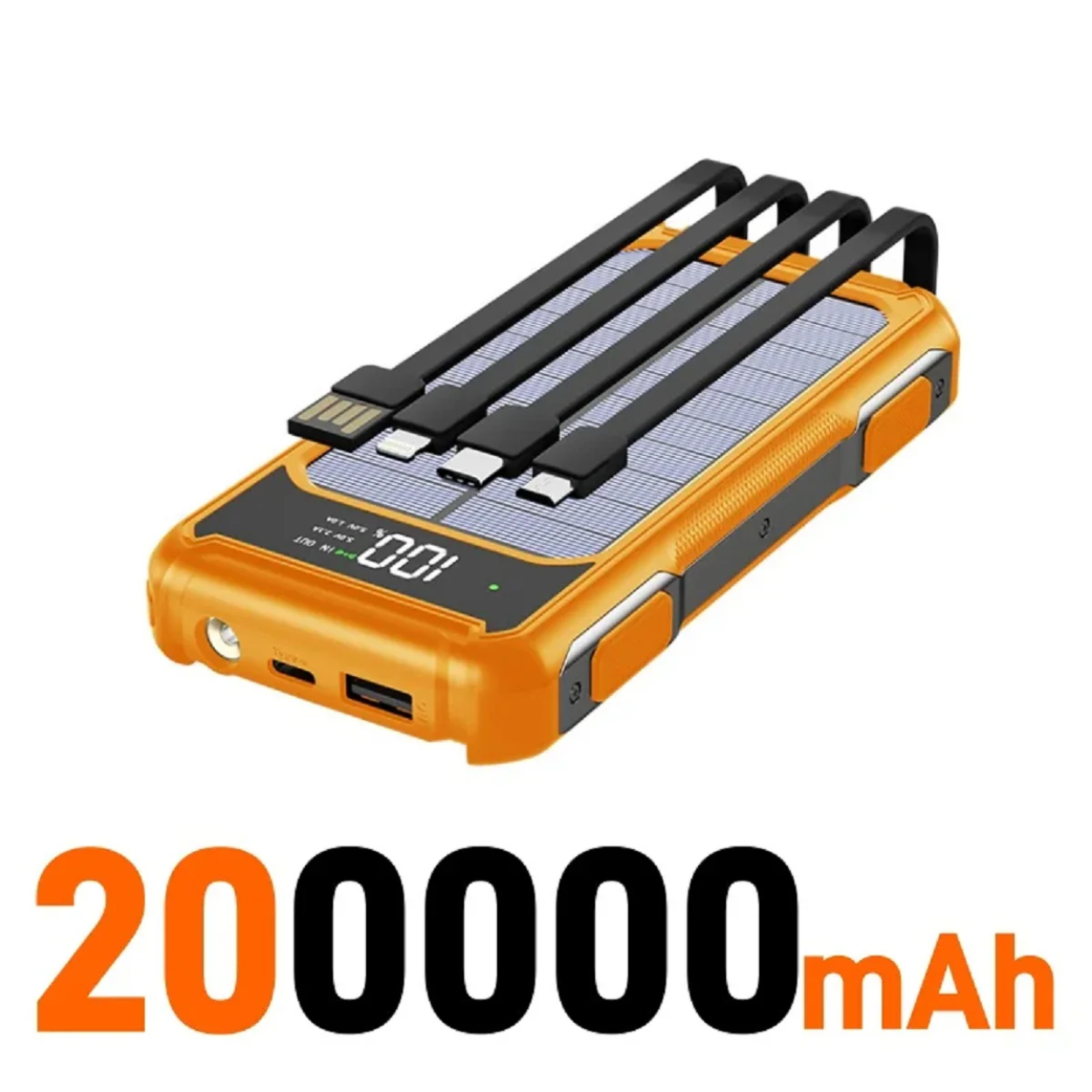 Batterie Externe Solaire 4-en-1