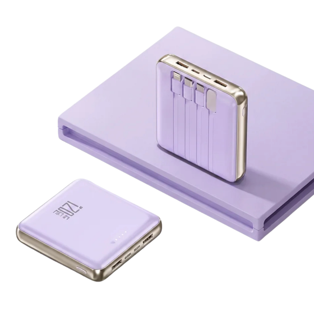 Batterie Externe Ultra Fine Câbles Intégrés et Écran LED Power Bank Recharge Rapide
