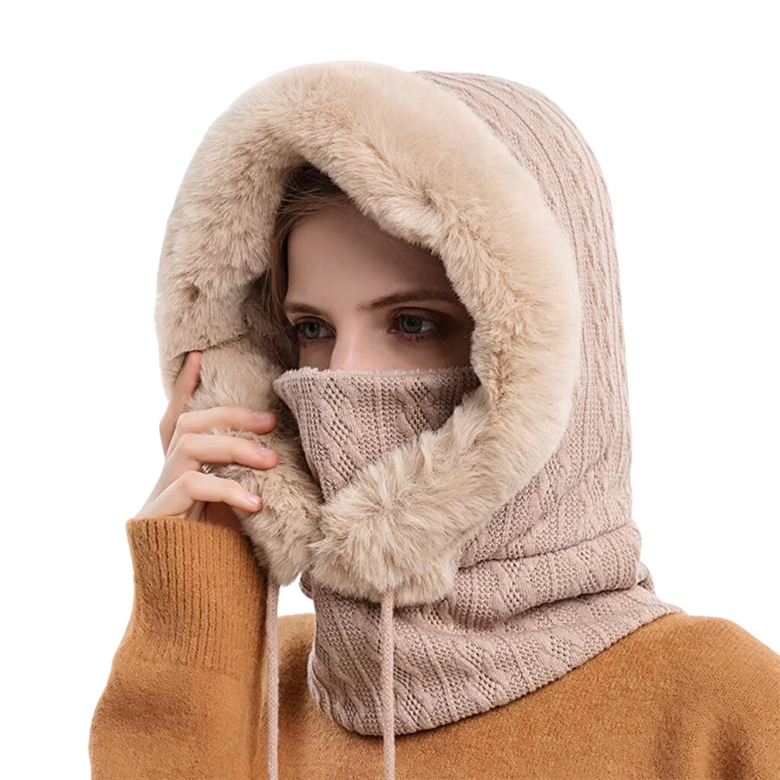 Cagoule 3-en-1 Bonnet Écharpe Masque Polaire