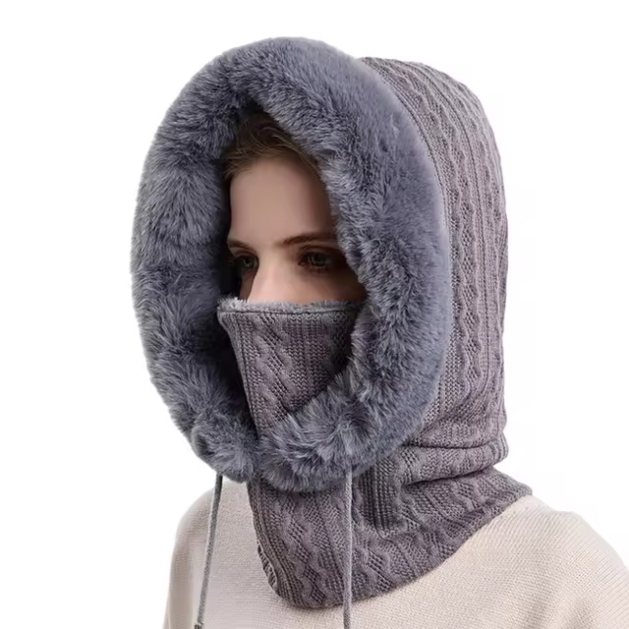 Cagoule 3-en-1 Bonnet Écharpe Masque Polaire