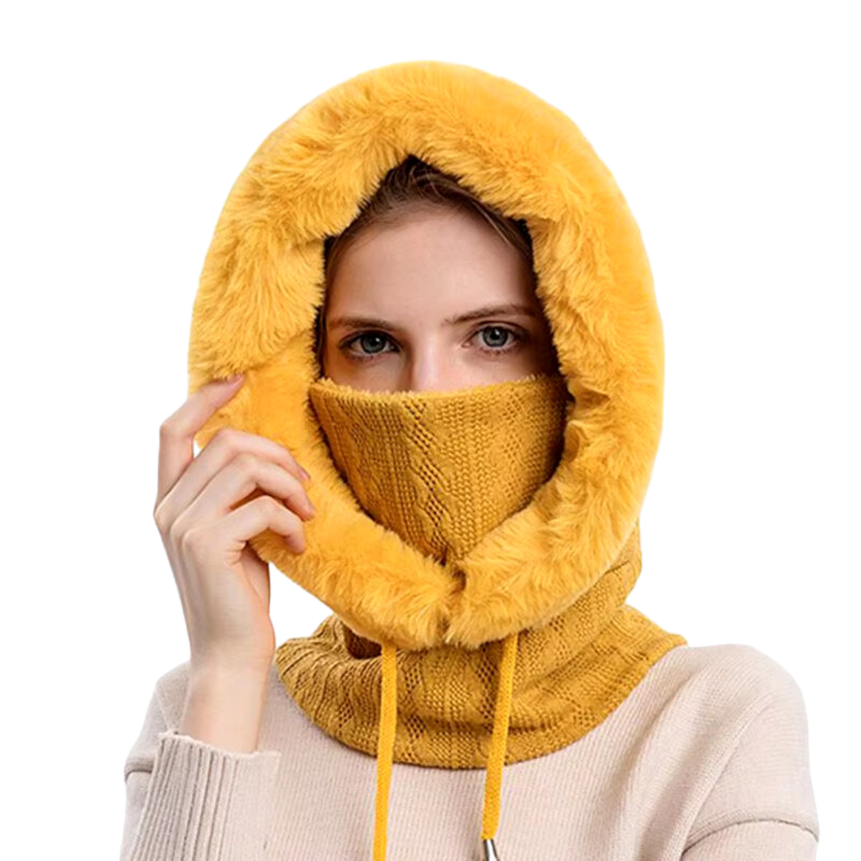 Cagoule 3-en-1 Bonnet Écharpe Masque Polaire