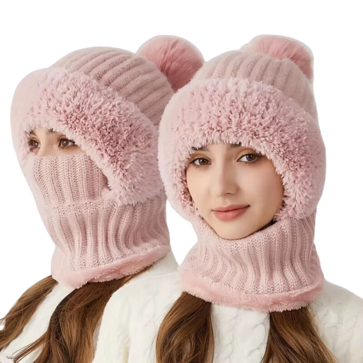 Bonnet Cagoule en Velours Femme