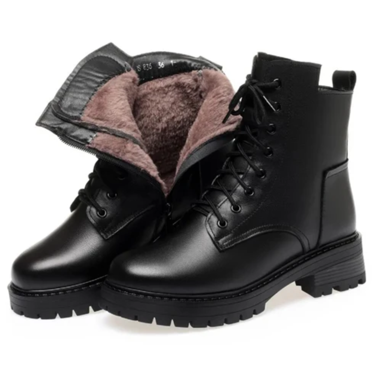 BOTTES D'HIVER FEMME EN CUIR VÉRITABLE CHALEUR ET STYLE RÉUNIS