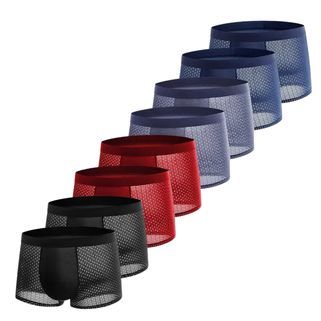 Boxers Respirants Ice Silk Lot de 8 Légèreté et Fraîcheur Quotidienne