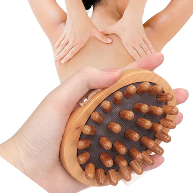 Brosse Massage Anti Cellulite Bois