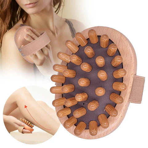 Brosse Massage Anti Cellulite Bois