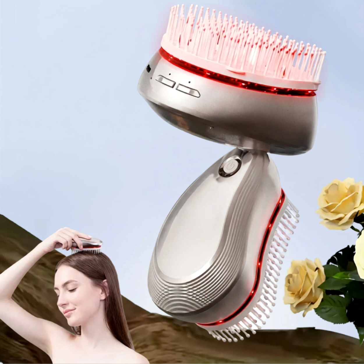 Brosse de Massage Capillaire Électrique Nouvelle Génération Anti-Chute
