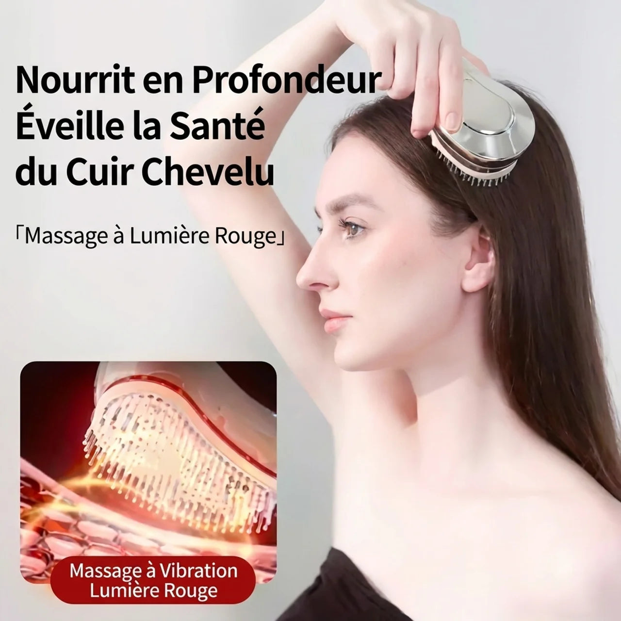 Brosse de Massage Capillaire Électrique Nouvelle Génération Anti-Chute