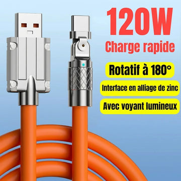 Câble USB-C Charge Rapide Rotatif