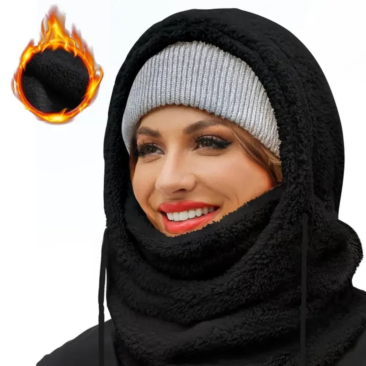 Cagoule Thermique 3-en-1 d'Hiver
