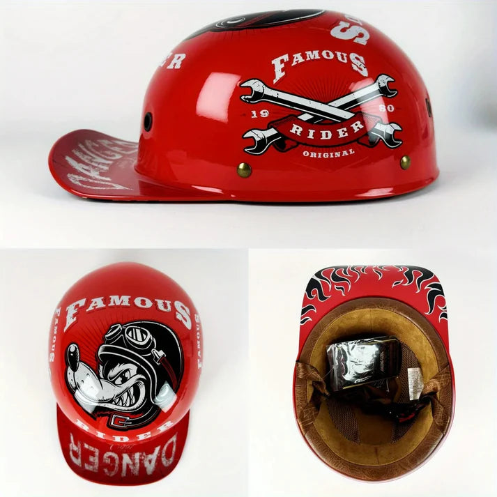 Casque Moto Vintage Léger