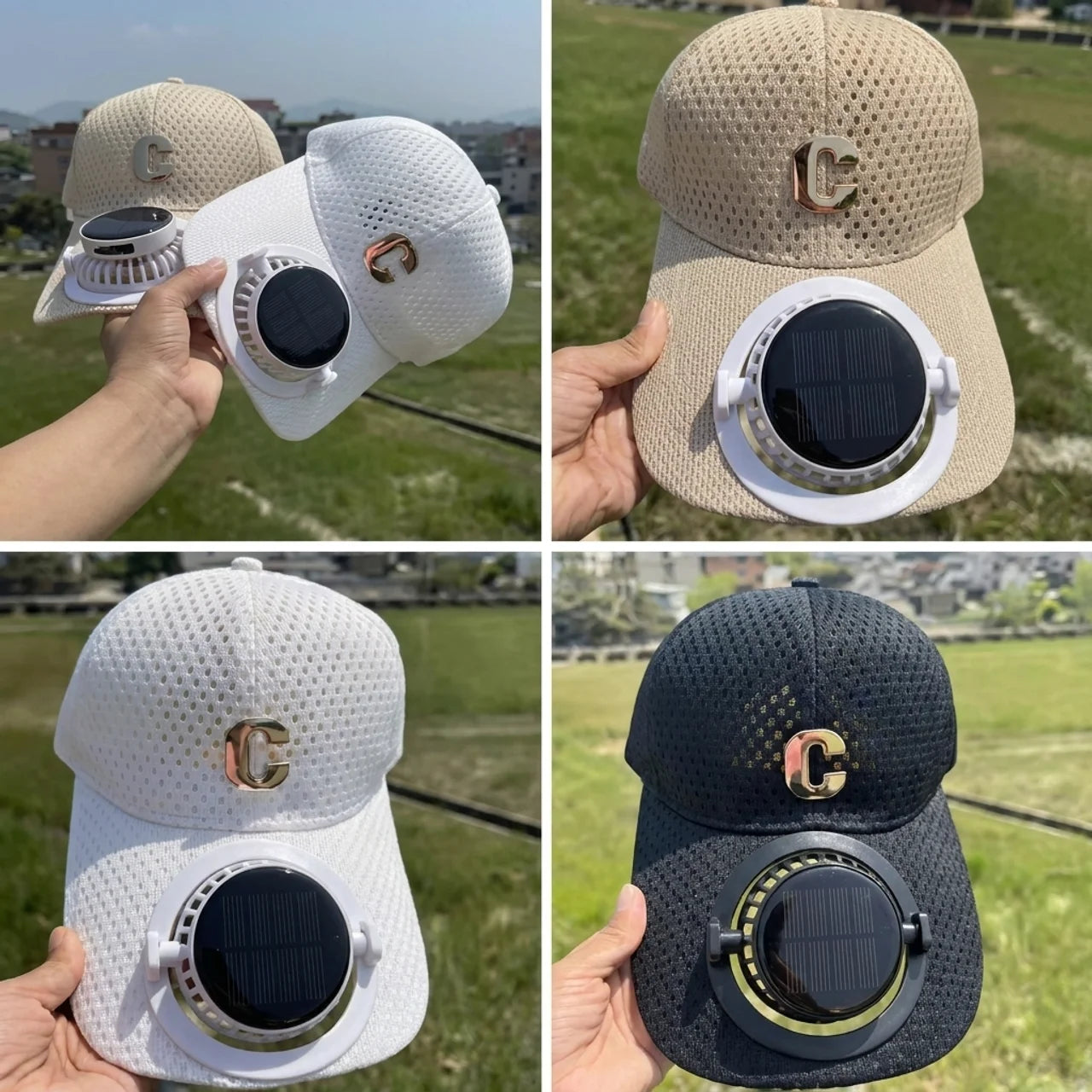 Casquette Ventilateur Solaire Rechargeable