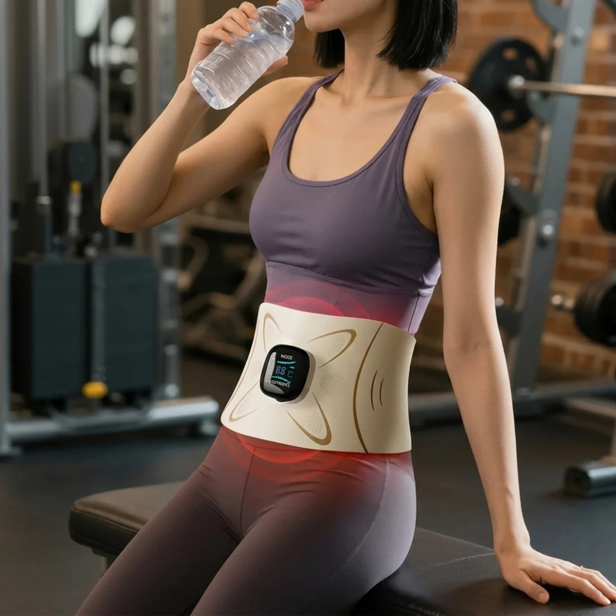 Ceinture EMS Chauffante Ventre Plat