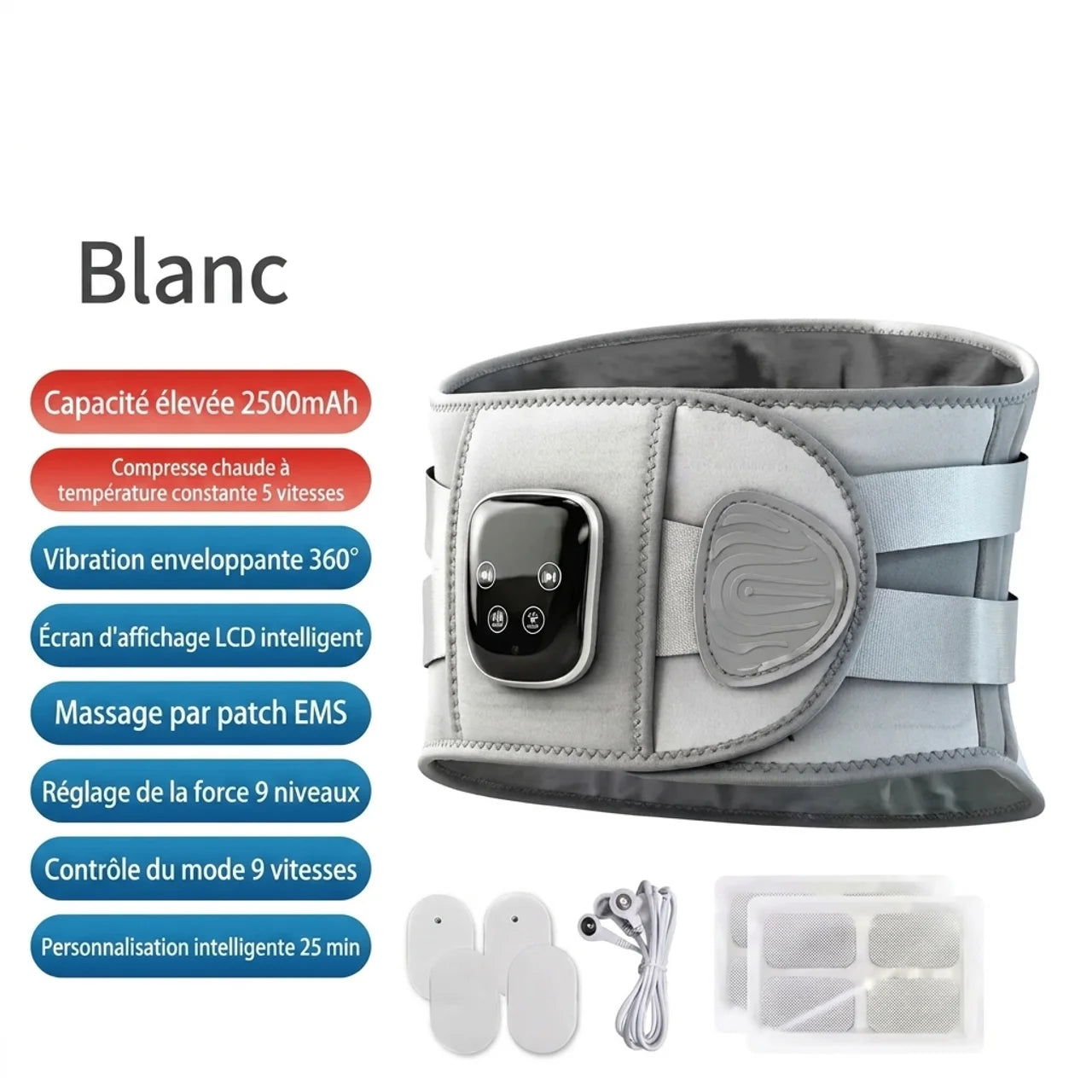 Ceinture Massage EMS Chauffante