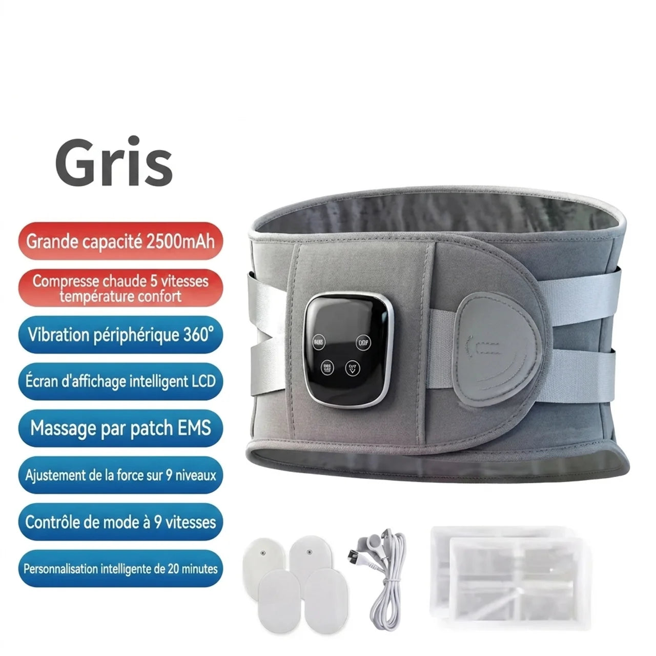 Ceinture Massage EMS Chauffante