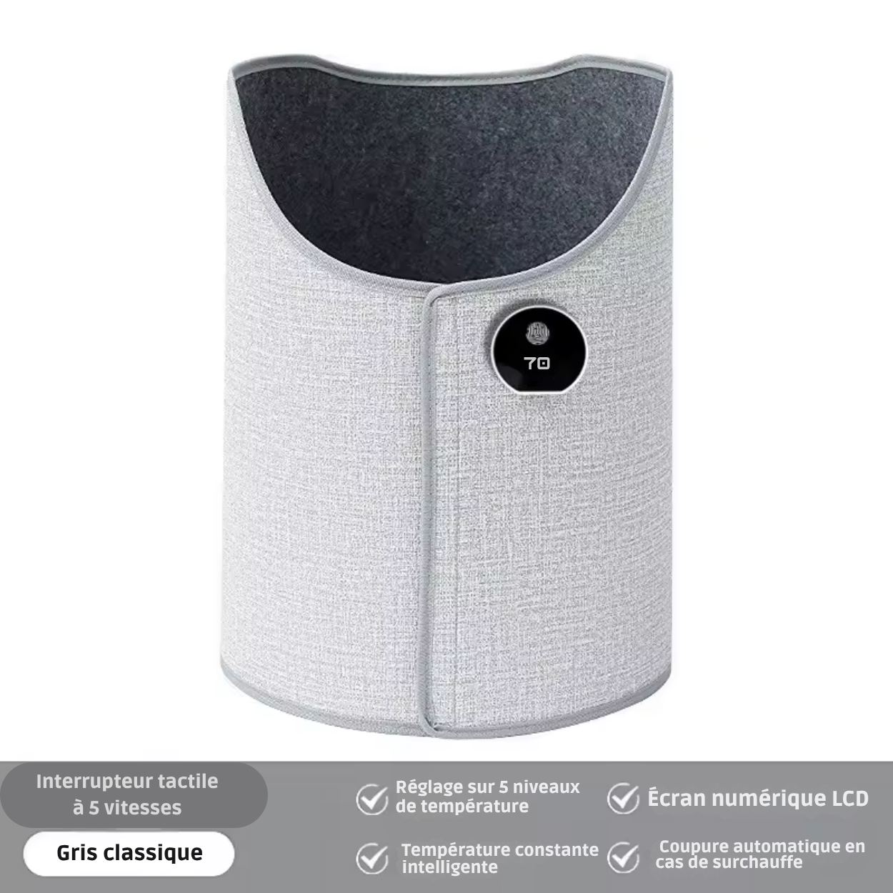 Chauffe-Jambes Électrique Intelligent 360°
