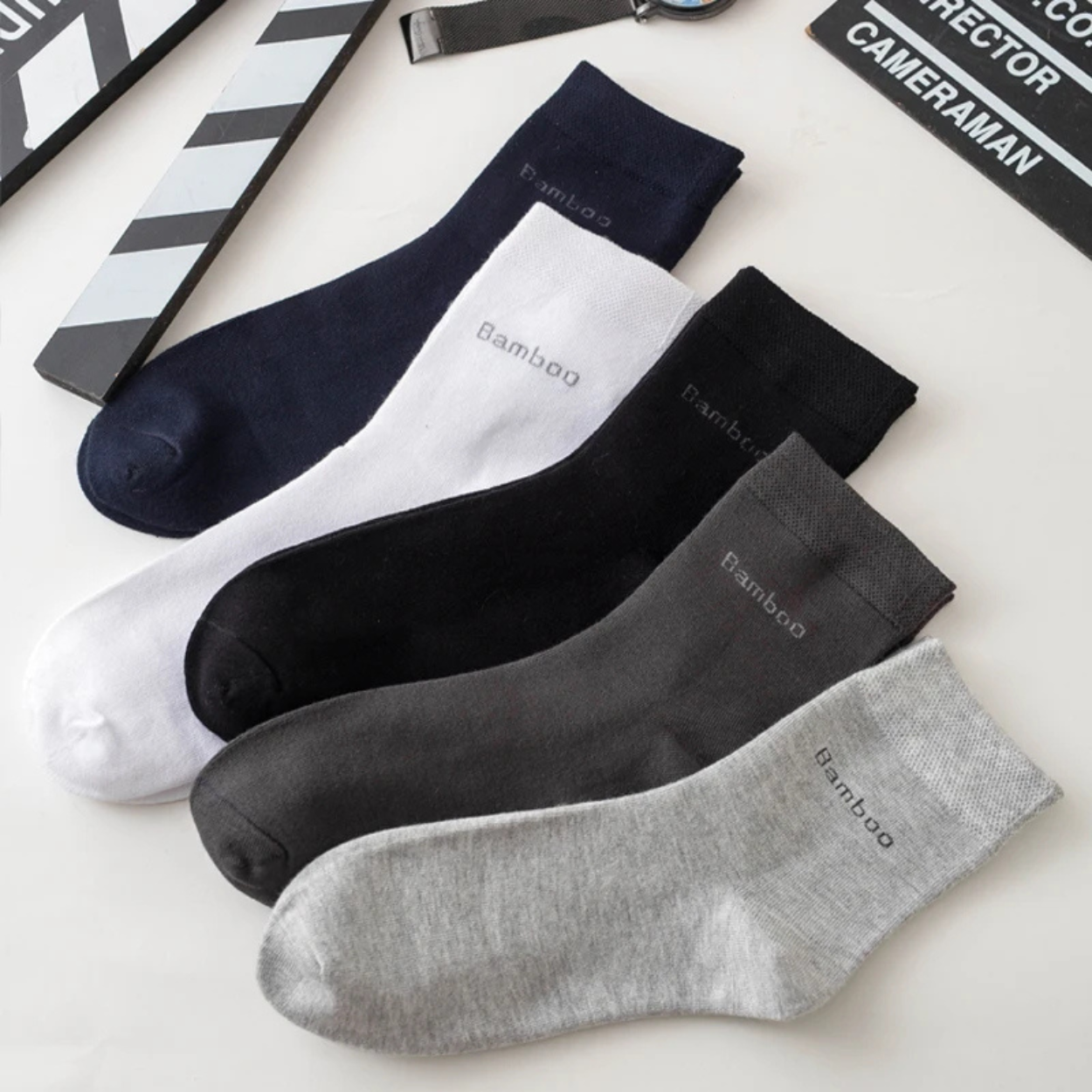Chaussettes Homme en Fibre de Bambou Antibactériennes