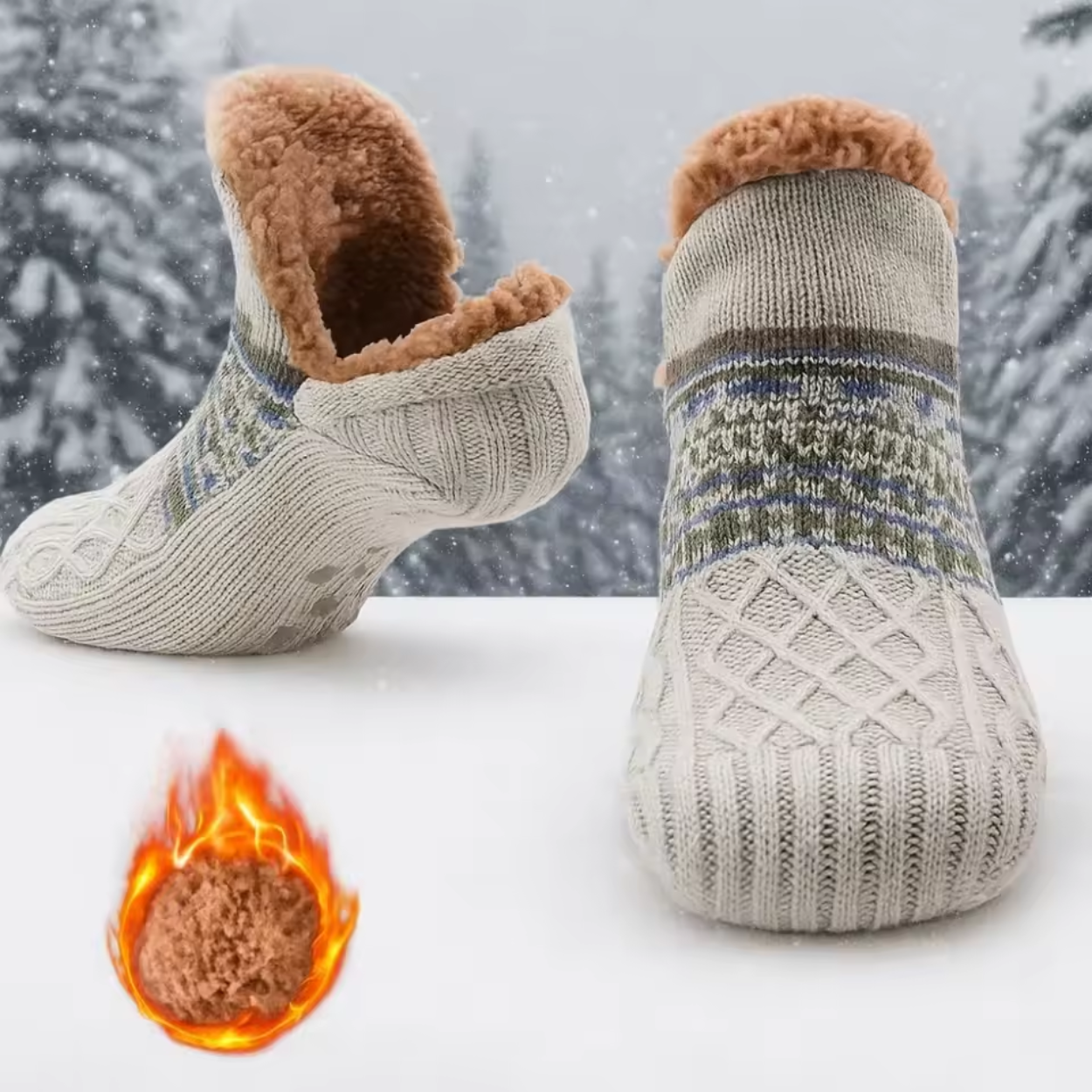 Chaussettes Hiver Doublées Polaire