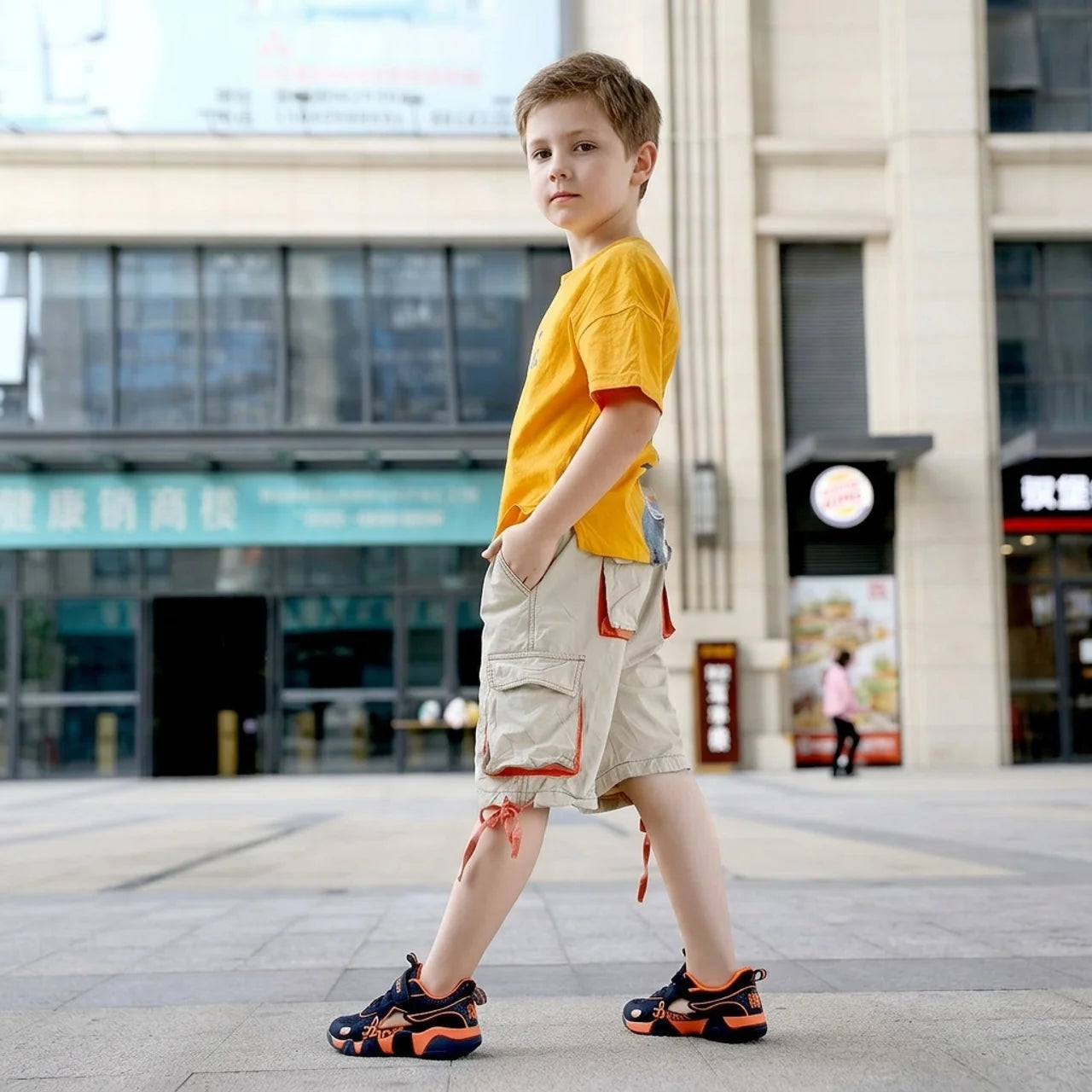 Baskets d'Été Respirantes Enfant Sandales de Sport Légères avec Scratch