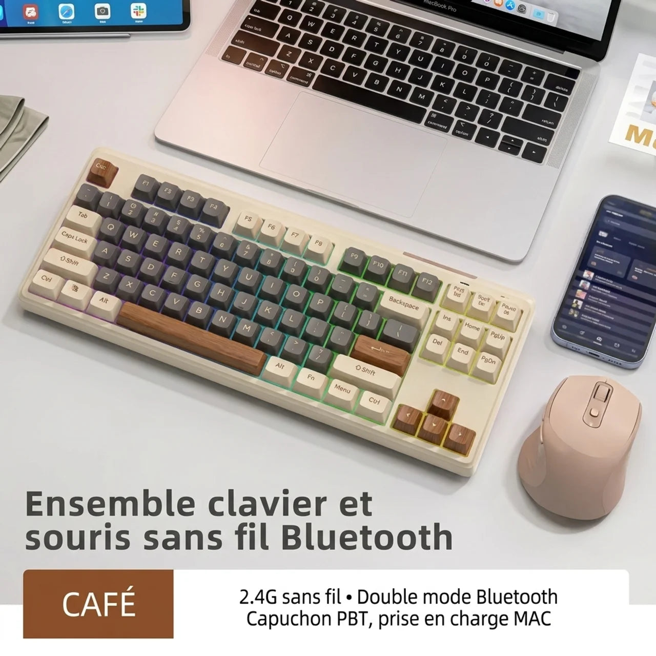 Clavier Bluetooth Gamer 87 Touches