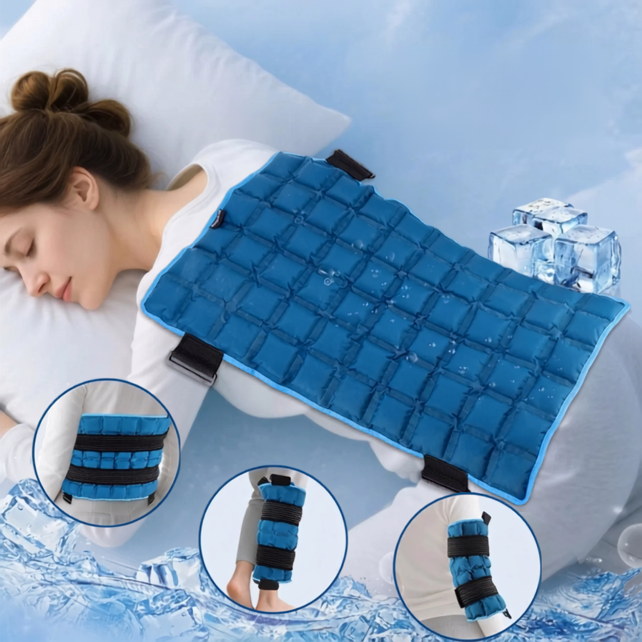 Compresse Chaude & Froide Réutilisable Grand Format Soulagement pour Tout le Corps