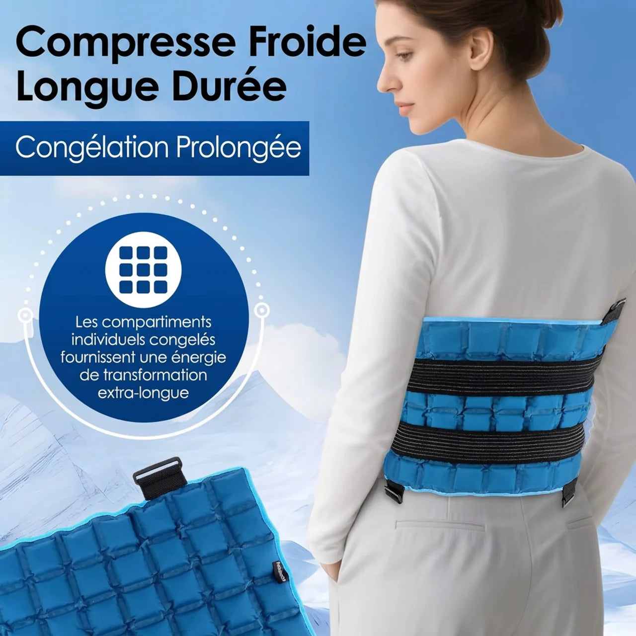 Compresse Chaude & Froide Réutilisable Grand Format Soulagement pour Tout le Corps