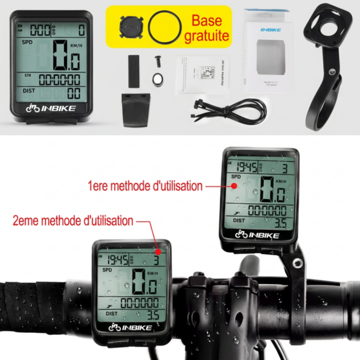 Compteur de Vélo Étanche Sans Fil et Filaire pour VTT