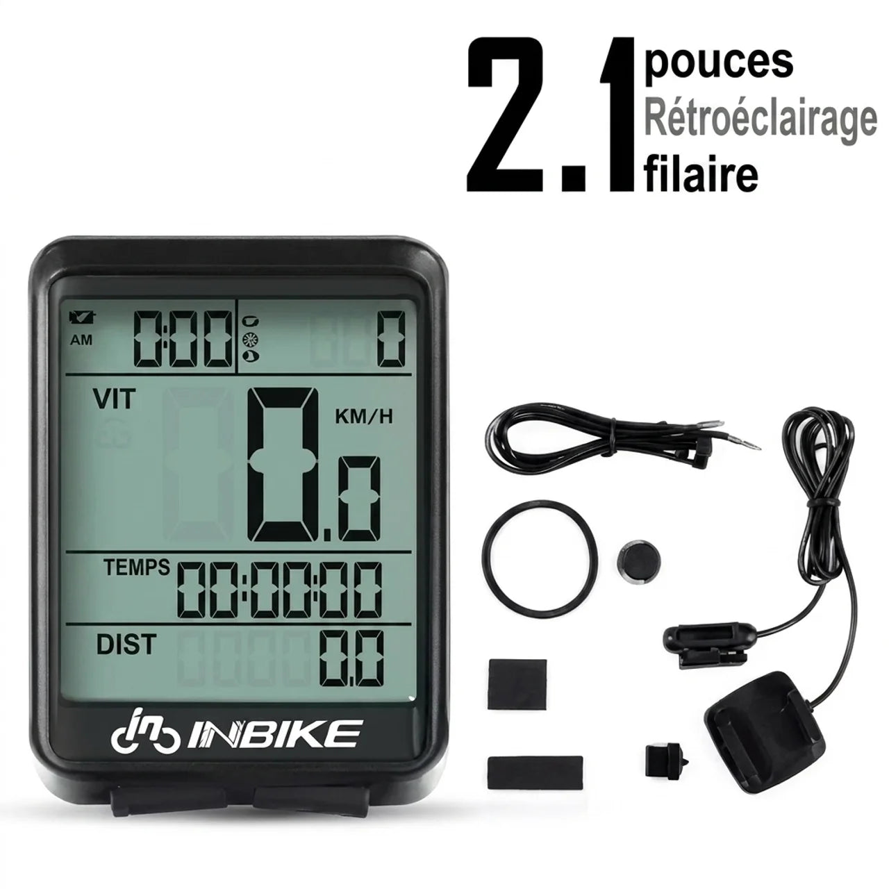 Compteur de Vélo Étanche Sans Fil et Filaire pour VTT