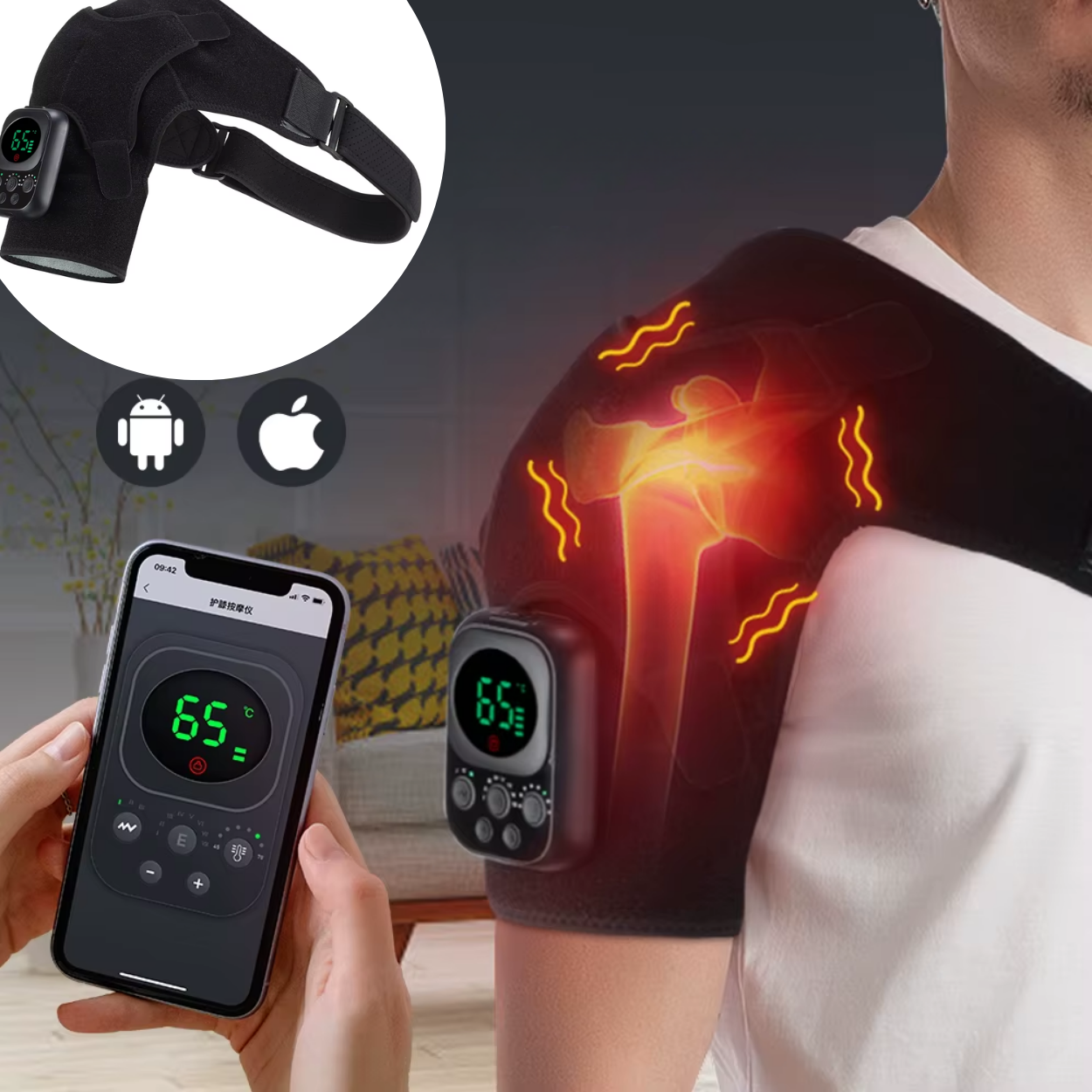 Masseur Électrique Chauffant Intelligent Épaules