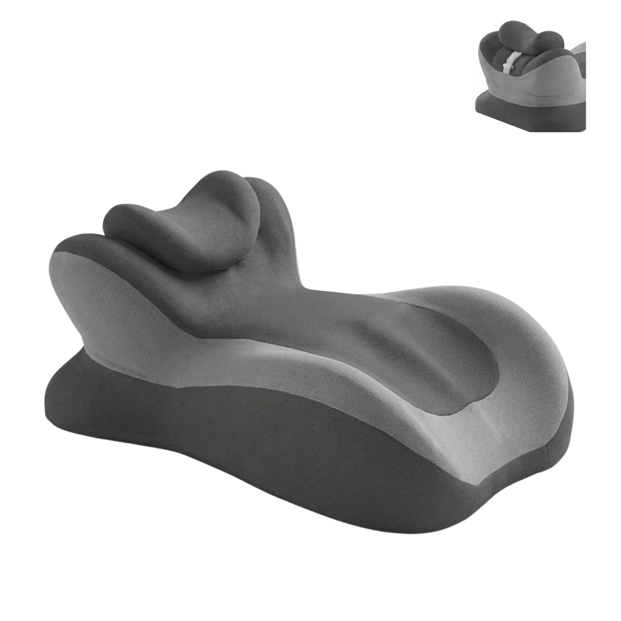 Coussin Multifonction Ergonomique Lit et Couple Soutien Dos Nuque et Poitrine