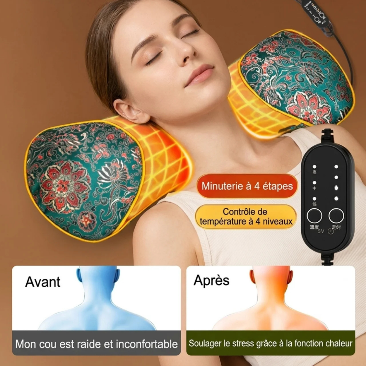 Coussin Cervical Chauffant à l’Armoise USB