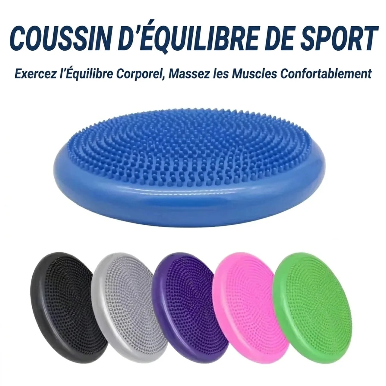 Coussin d’Équilibre Gonflable Yoga et Fitness Antidérapant