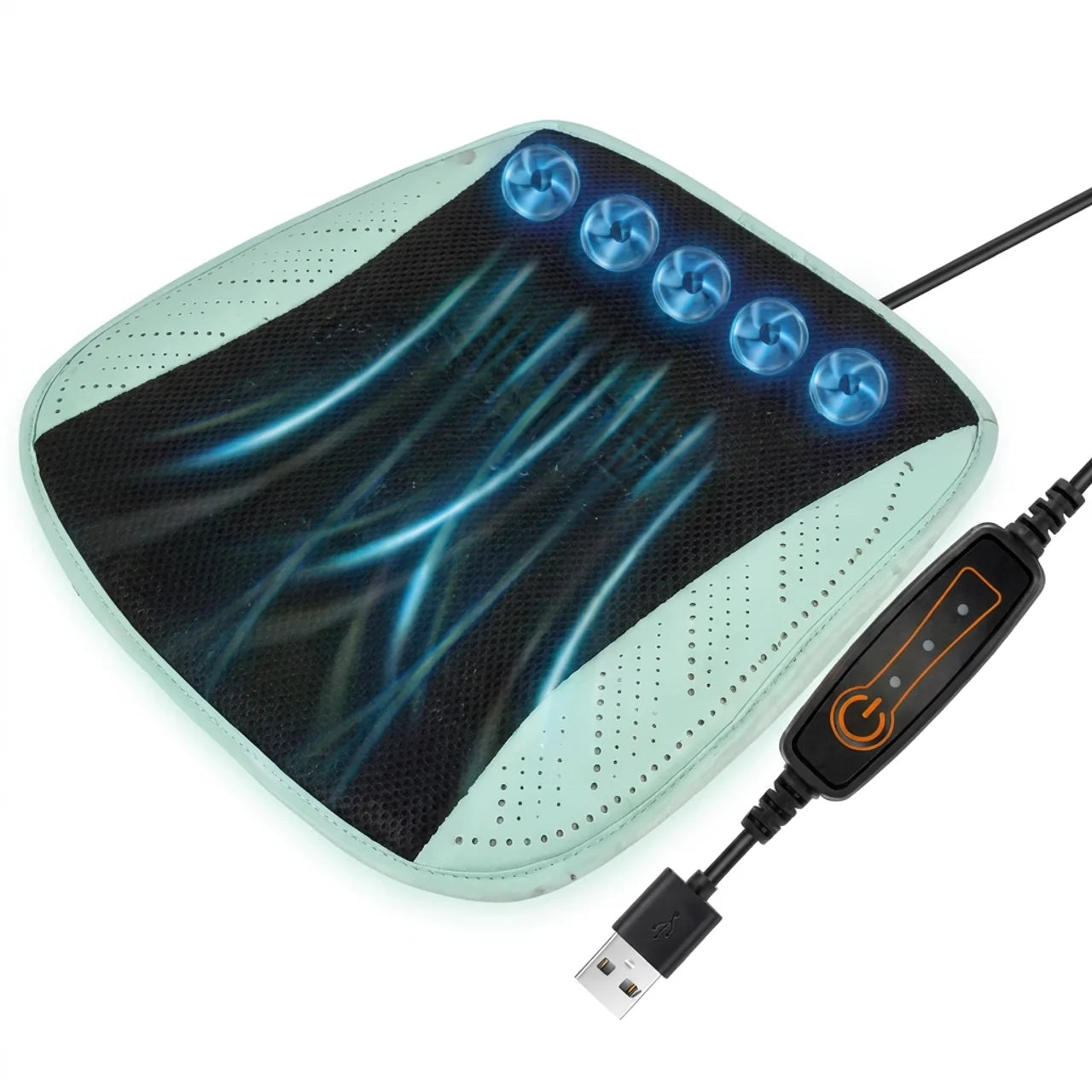 Coussin de Siège Rafraîchissant USB à 5 Ventilateurs