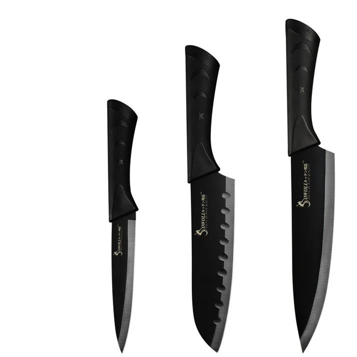Couteau Cuisine Japonais Acier Noir