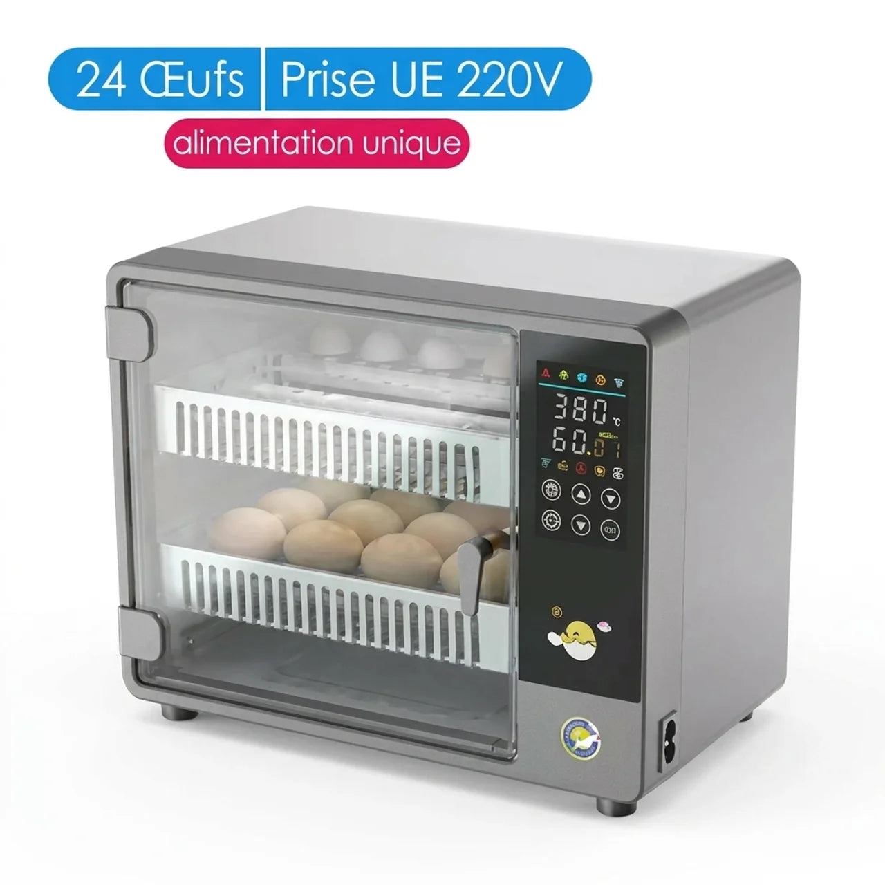 Couveuse Automatique 24 Œufs avec Retournement Automatique