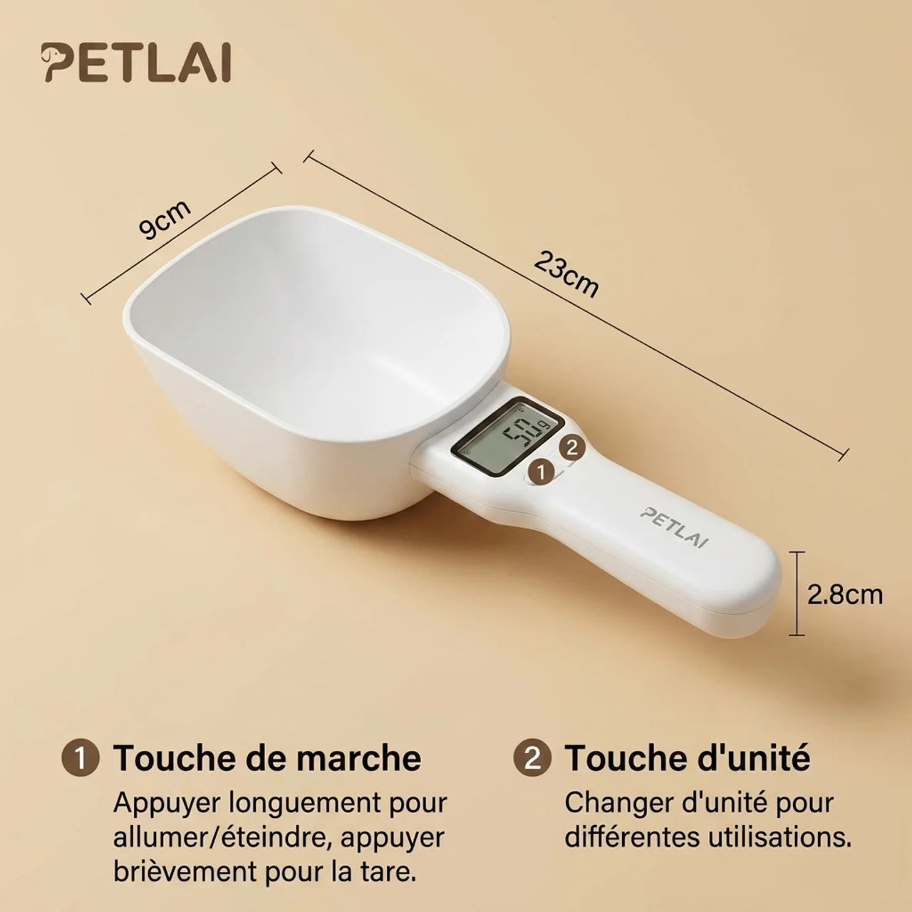 Cuillère Balance Digitale pour Croquettes & Aliments Animaux
