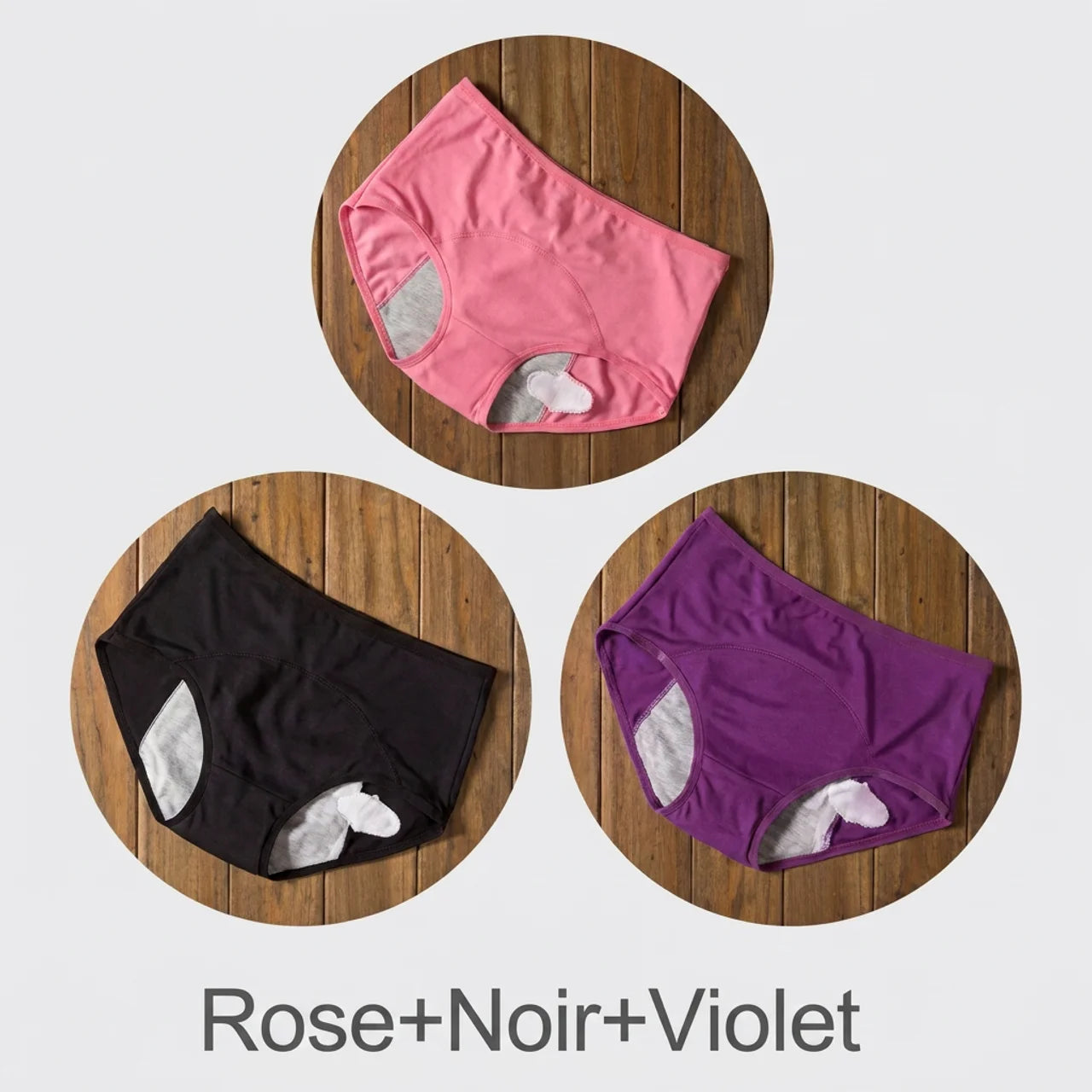 Trois Culottes Menstruelles Étanches Protection Anti Fuite Confortable Extra Large