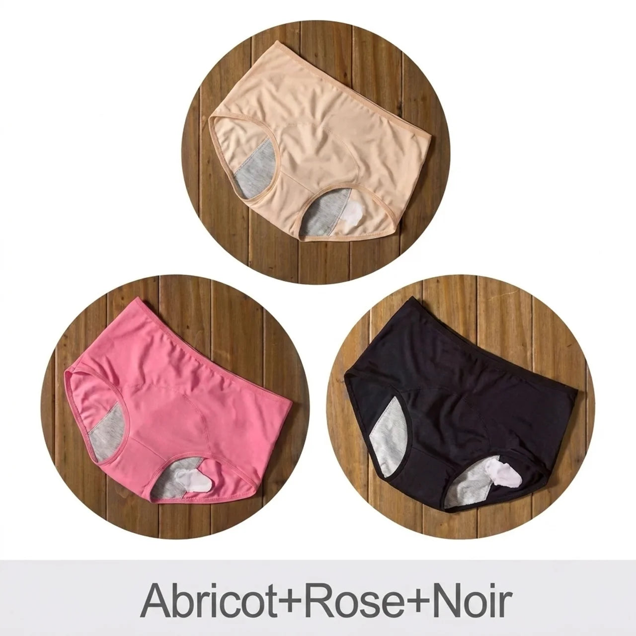 Trois Culottes Menstruelles Étanches Protection Anti Fuite Confortable Extra Large