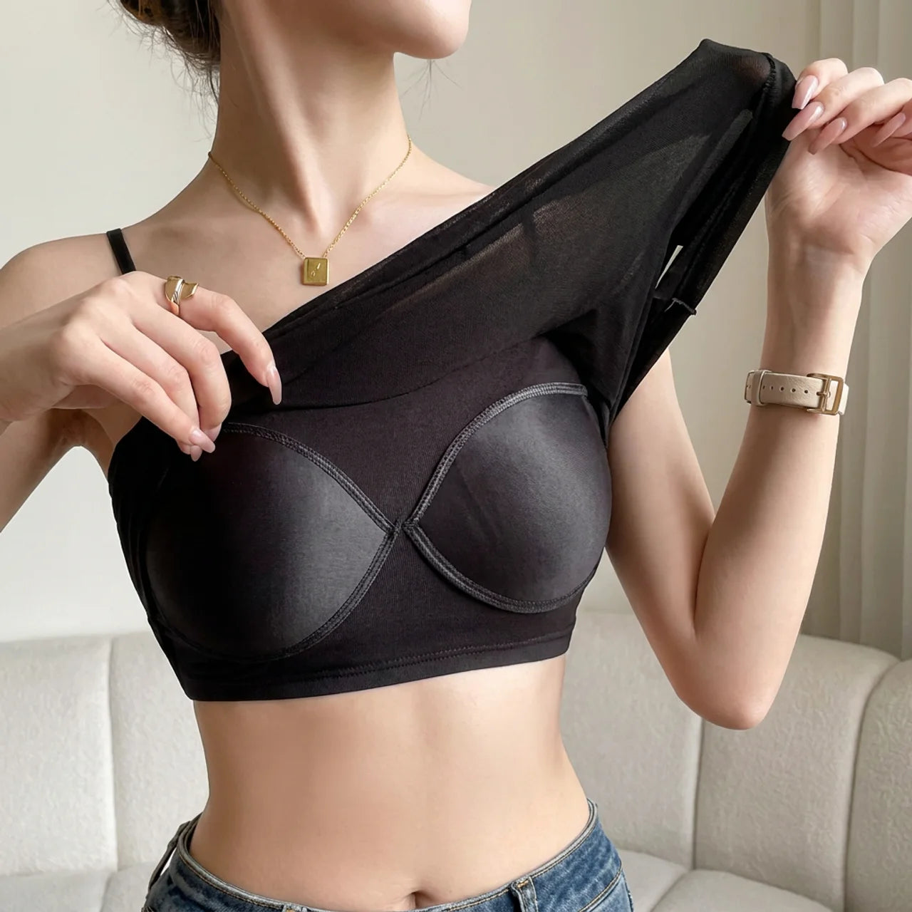 Débardeur à Bretelles avec Soutien-Gorge Intégré