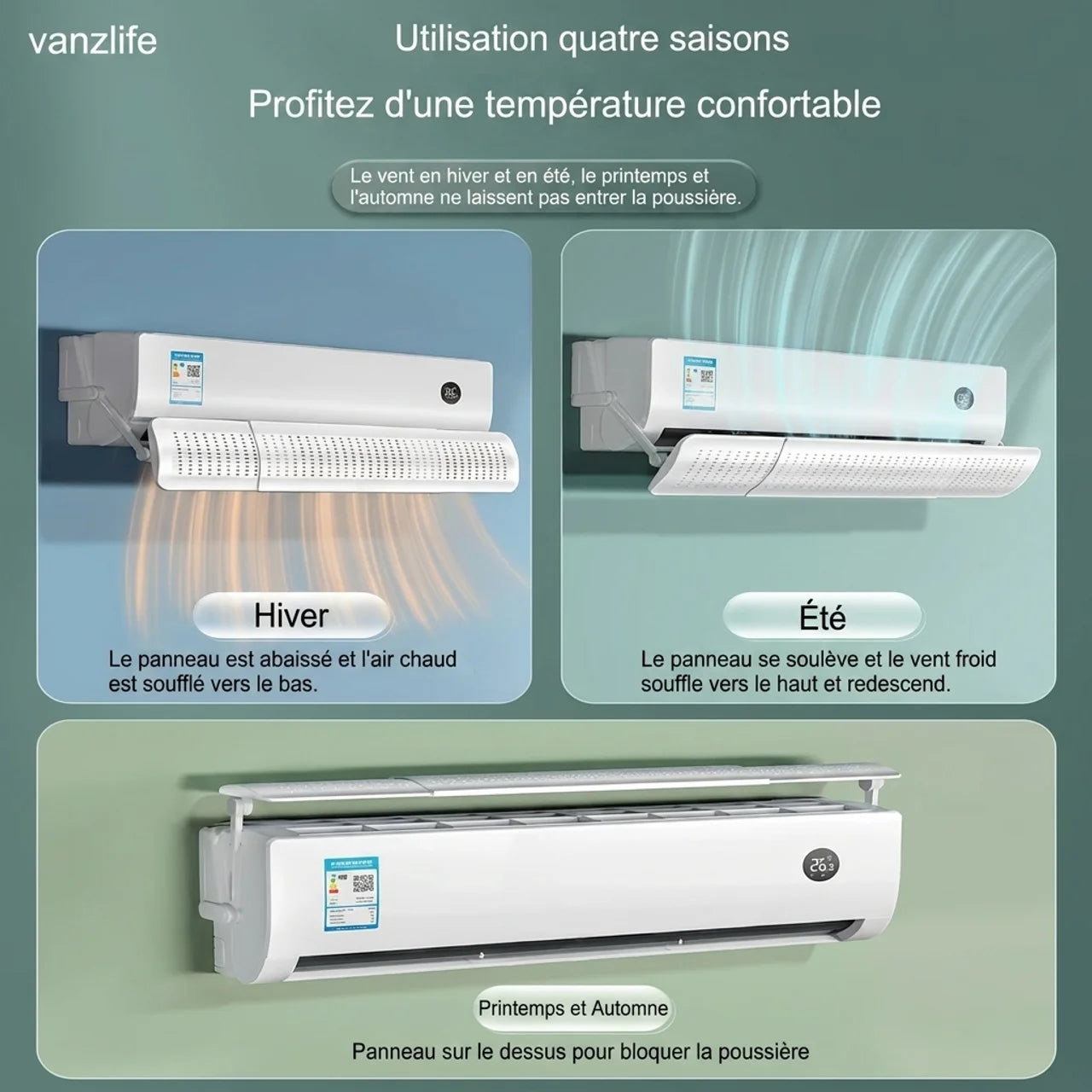 Déflecteur Climatisation Anti Air Direct