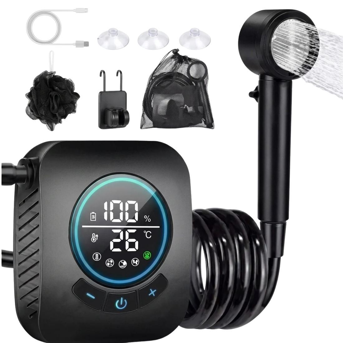 Douche de Camping Portable 8000 mAh Douche Nomade Partout