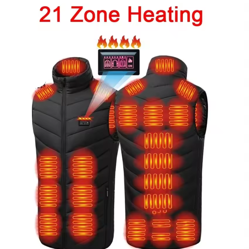 Doudoune Chauffante USB – 21 Zones de Chaleur