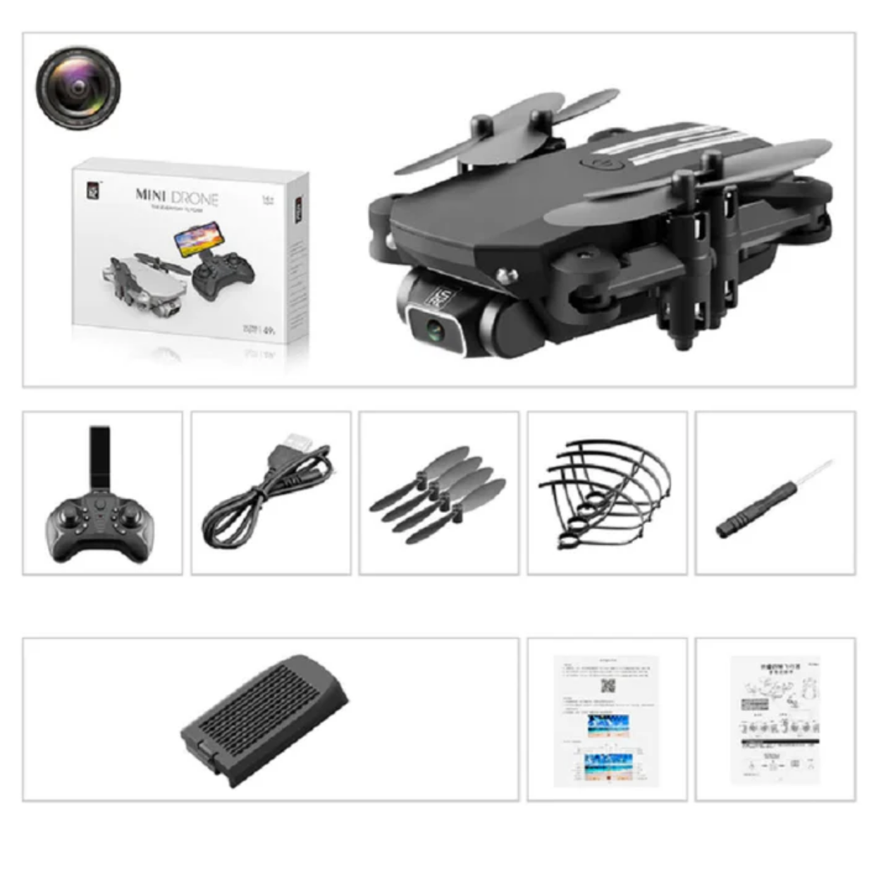 Drone Caméra Mini 4K HD WiFi Pliable