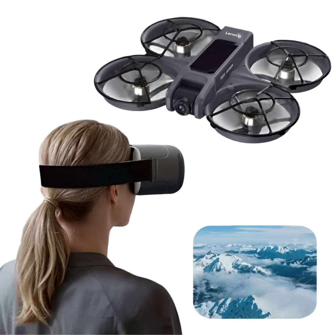 Drone Immersif X226VR 8K avec Lunettes VR Télécommande à Écran Intégré