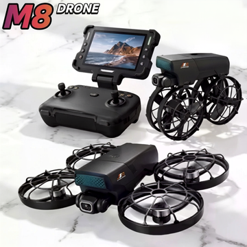 Drone Pliable M8 avec Écran Intégré et Double Caméra HD 8K