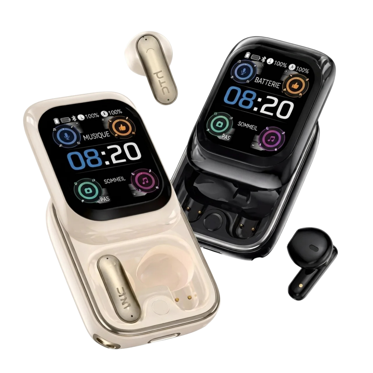 Écouteurs Bluetooth IA avec Écran Tactile Traduction Instantanée 135 Langues