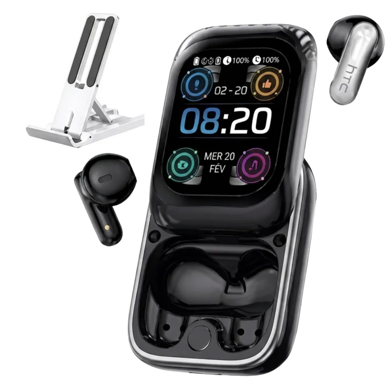 Écouteurs Bluetooth IA avec Écran Tactile Traduction Instantanée 135 Langues